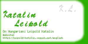 katalin leipold business card